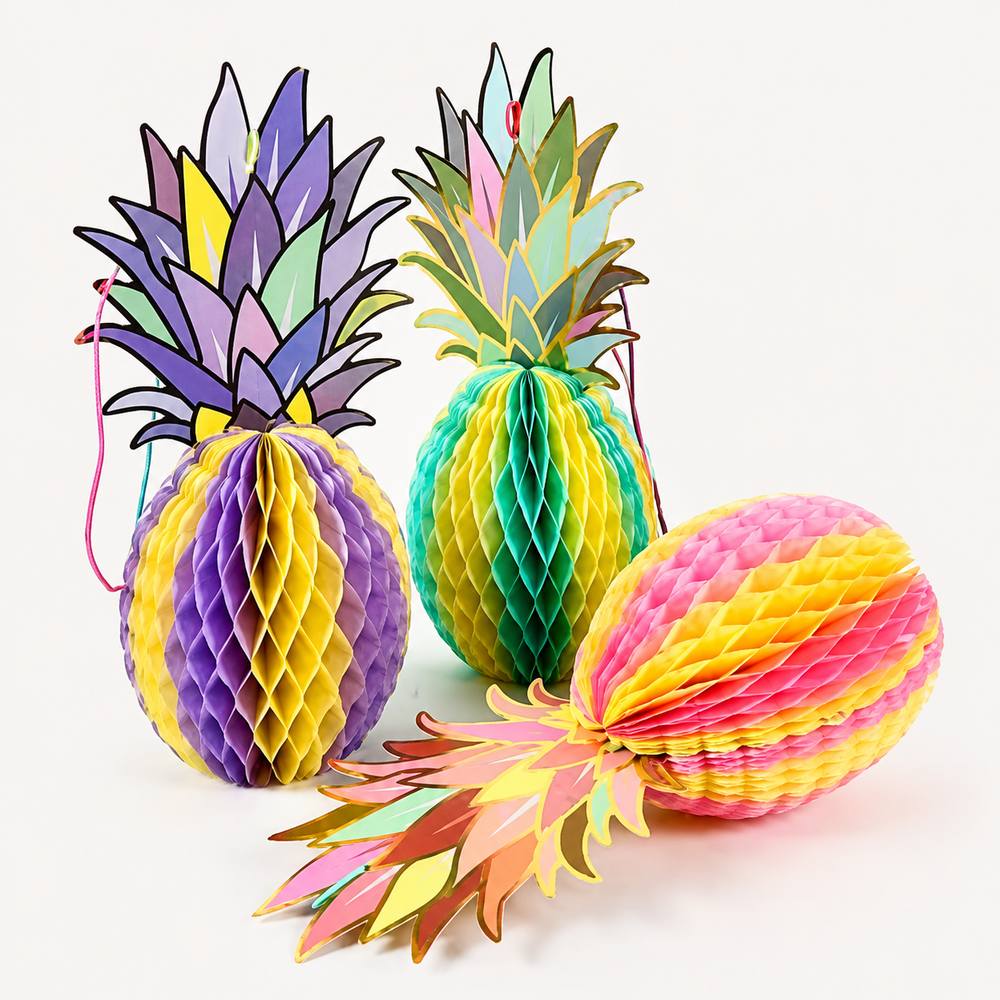 Pool Party 3PCs Hawaiian Pineapple Table Decor