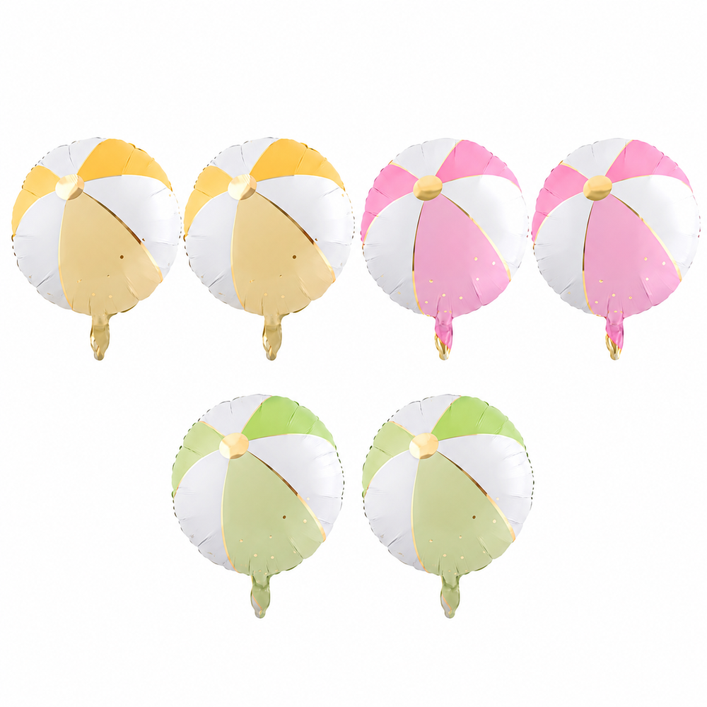 Pool Party 6PCs Striped Balloons