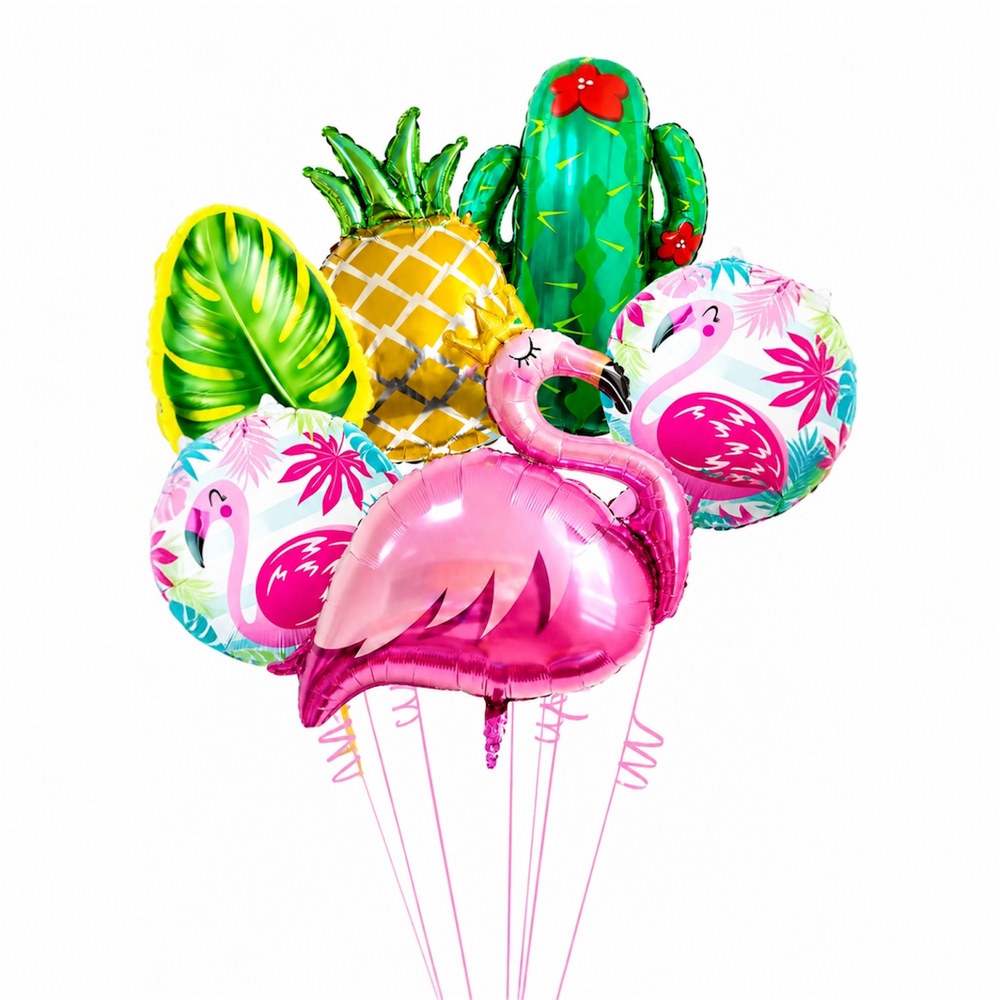 Pool Party 7PCs Hawaiian Balloons Set