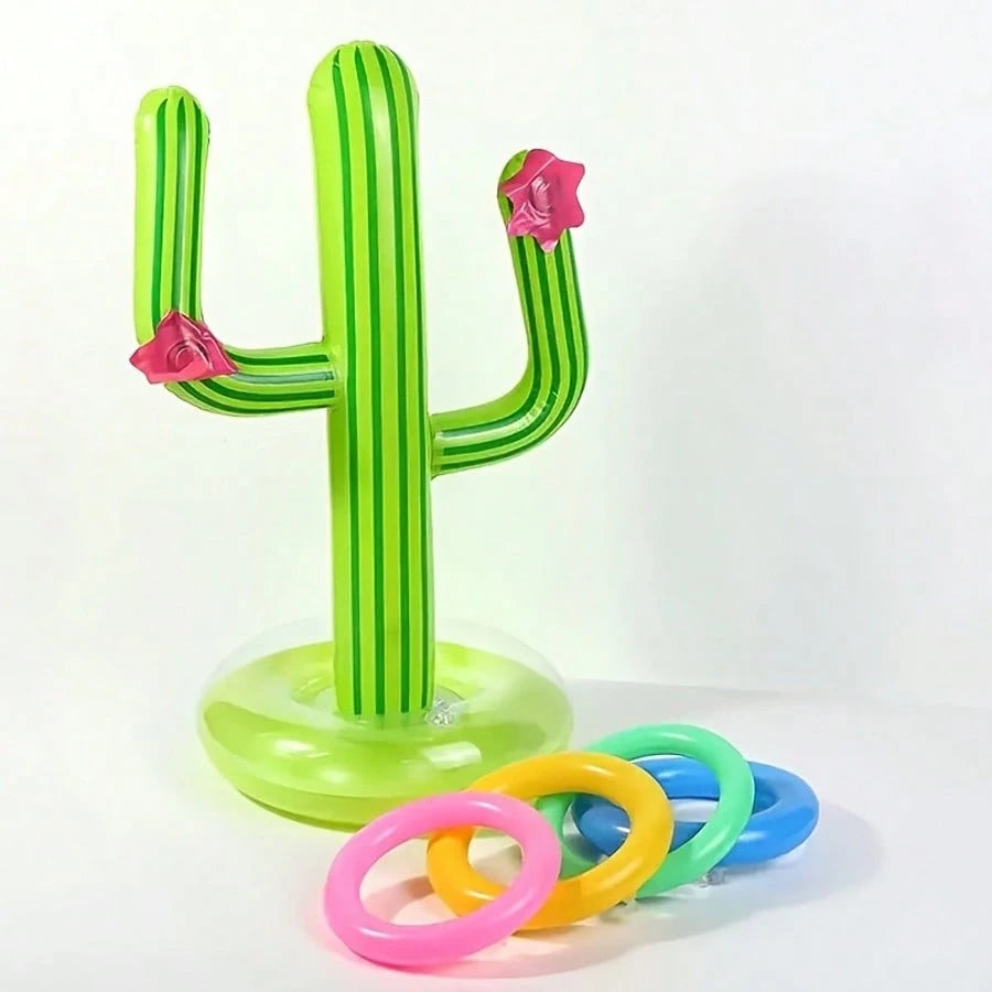 Pool Party Inflatable Cactus Ring Toss Game