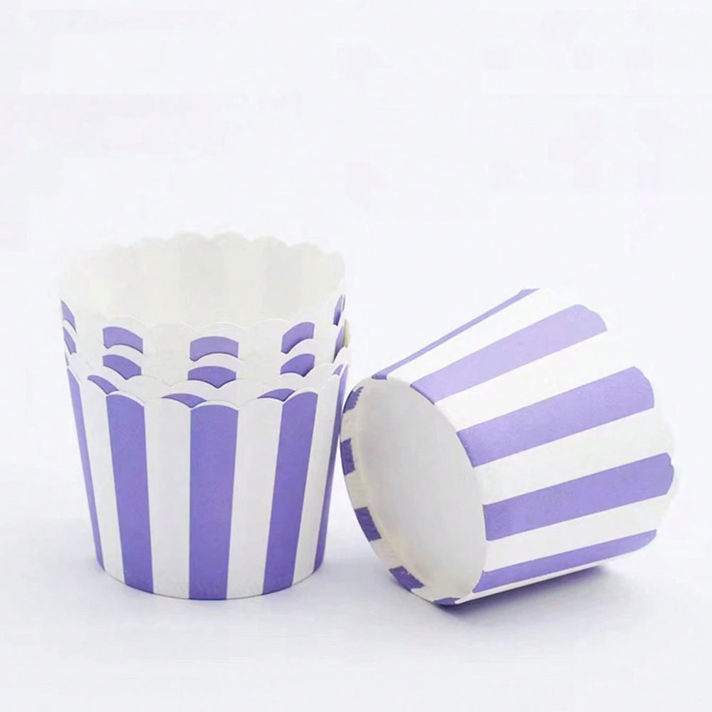 Pool Party 10PCs Striped Cupcake Wrappers