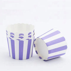 Pool Party 10PCs Striped Cupcake Wrappers
