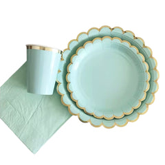 Basic 8Sets Circular Green Tableware