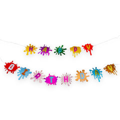 حفل فني - لافتة على شكل بقع الطلاء