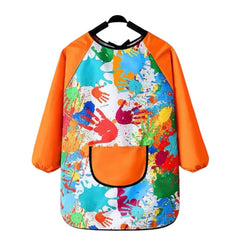 Art Party - Painting waterproof long sleeves Apron - Orange
