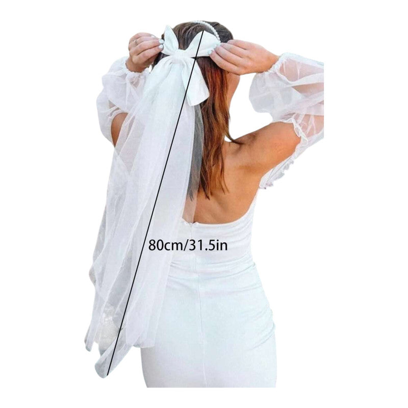 Bridgerton - Bridal Veil with Bow