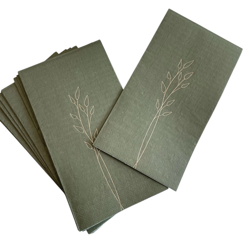 Bridgerton - Olive green Napkins (16pcs)