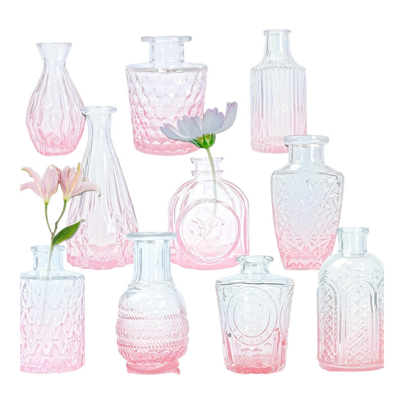Bridgerton - Pink Glass Vases (2pcs)