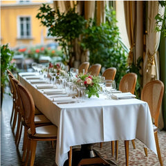 Bridgerton - Cotton White Rectangular Table Cloth