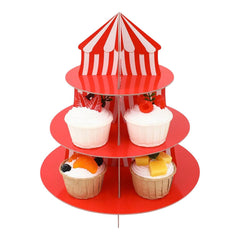 Carnival - Striped Cupcake Stand (3-Tier)