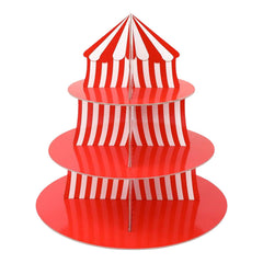 Carnival - Striped Cupcake Stand (3-Tier)