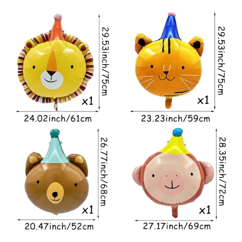 Carnival - Animal Balloons (4pcs)