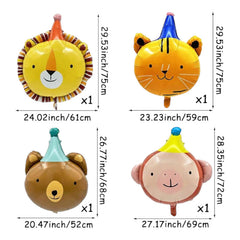 Carnival - Animal Balloons (4pcs)