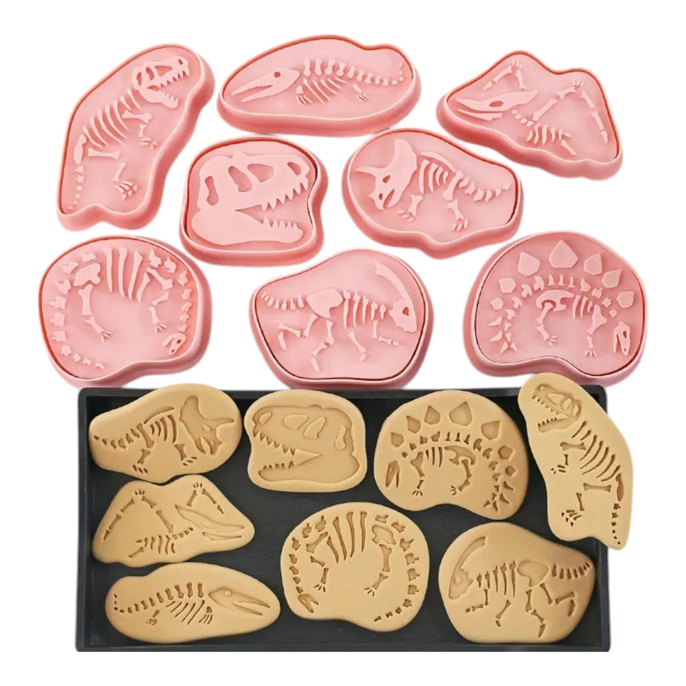 Dinosaurs - Fossil Cookie Mold (8pcs)