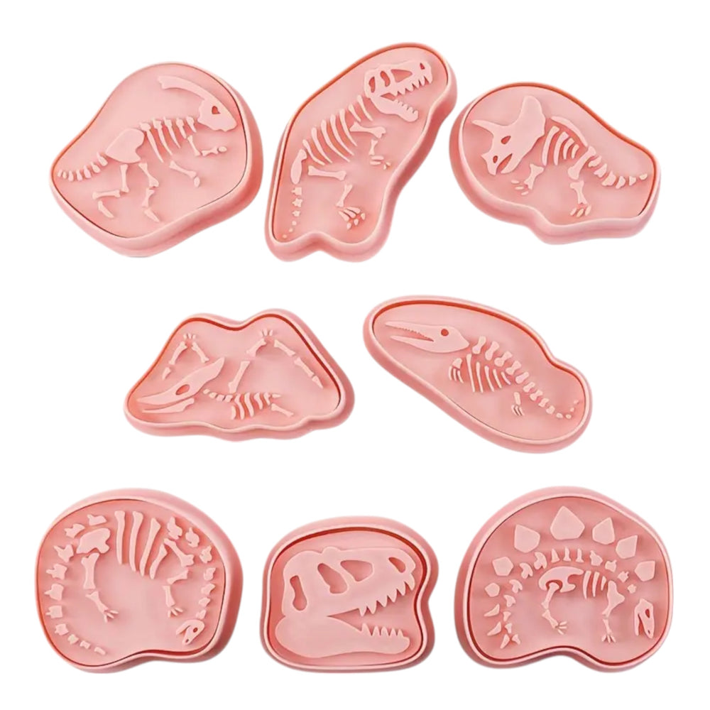 Dinosaurs - Fossil Cookie Mold (8pcs)