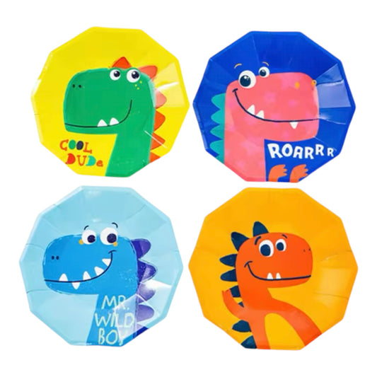 ديناصورات- أطباق عيد الميلاد - روار - 9 بوصات (8 قطع)