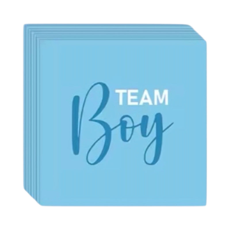 Gender Reveal - Team Boy Napkins (16pcs)