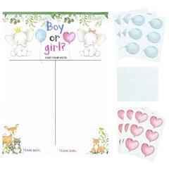 Gender Reveal - Voting Poster With male and female Balloons stickers (68.5x54cm)