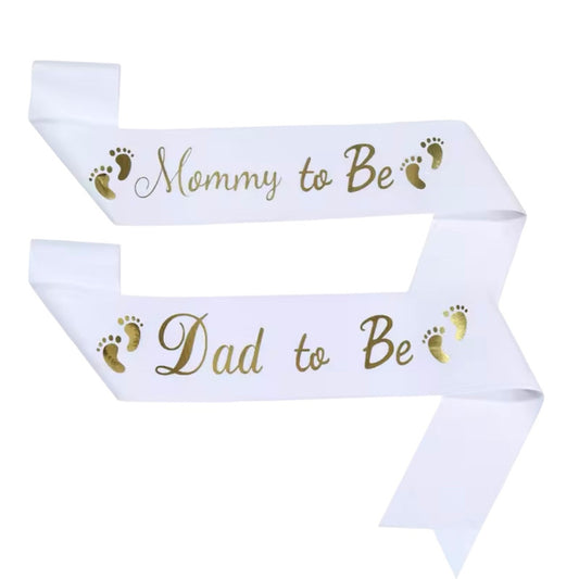 الكشف عن جنس الطفل - وشاحان للأم والأب (قطعتان)