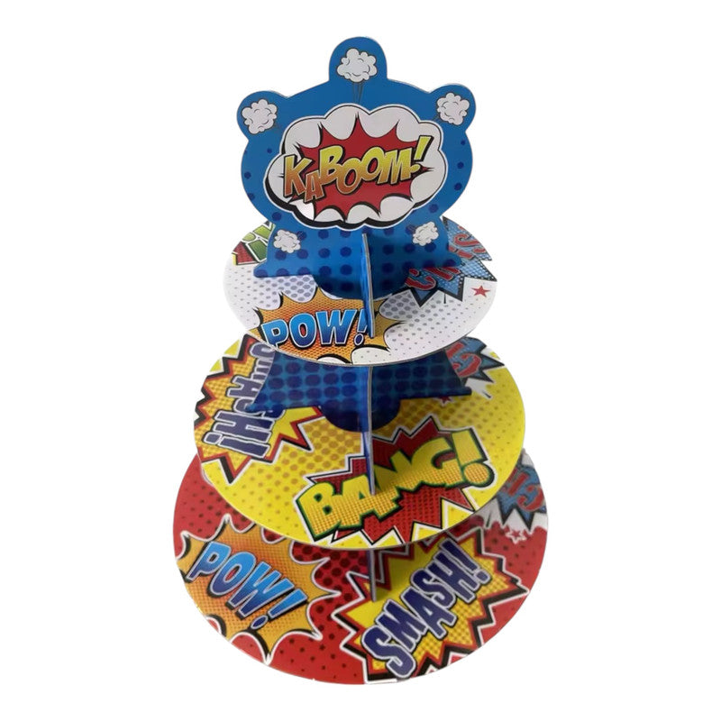 Superhero - Cupcake Stand (3 Round Tiers)