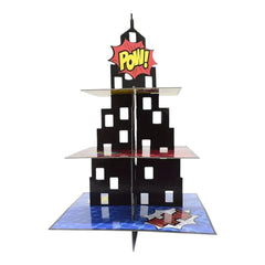 Superhero - Cupcake Stand (3 Squared Tiers)