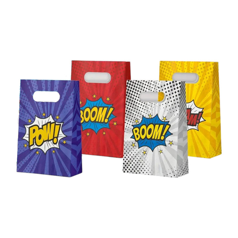 Superhero - Colorful Favor Bags (8pcs)