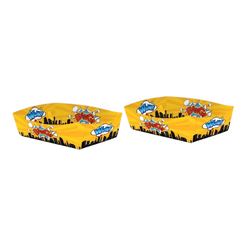 Superhero 8Pcs Tray Plates 6inch