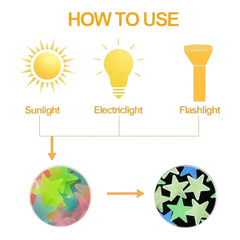 الفضاء - ملصقات النجوم المضيئة (100 قطعة)