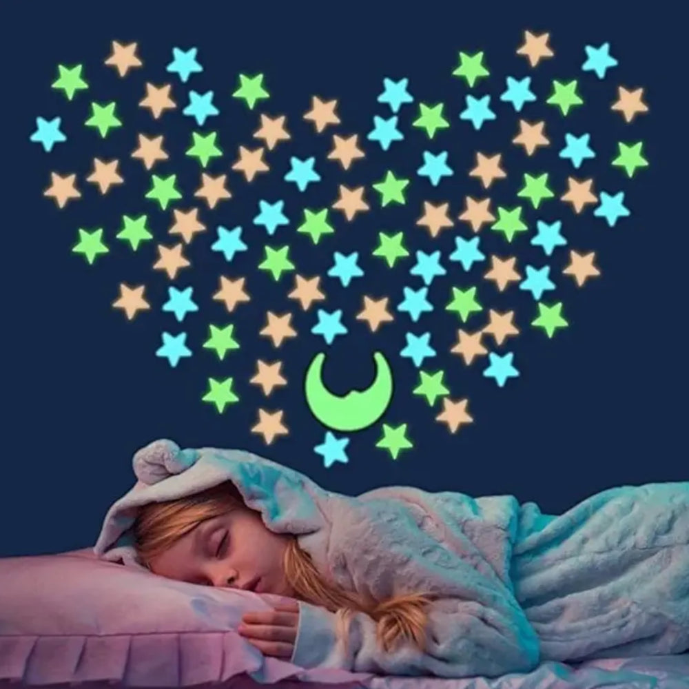 Space - Glowing Star Decals (100pcs)