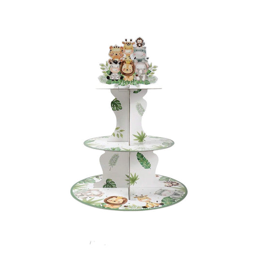 رحلات السفاري - حامل الكب كيك (3 طبقات)