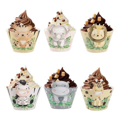 رحلات السفاري - أغلفة الكب كيك (6 قطع)