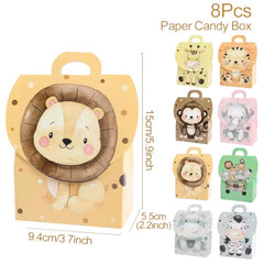 Safari - Birthday Gift Boxes (8pcs)