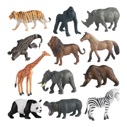 رحلات السفاري - ألعاب حيوانات (12 قطعة)