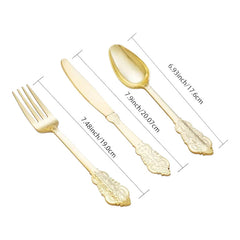 حفلة شاي - أدوات مائدة ذهبية كلاسيكية (8 مجموعات)