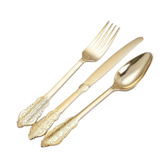 حفلة شاي - أدوات مائدة ذهبية كلاسيكية (8 مجموعات)