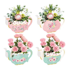 حفلة شاي - علبة زهور إبريق الشاي (8 قطع)