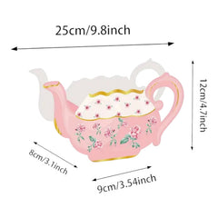 حفلة شاي - علبة زهور إبريق الشاي (8 قطع)