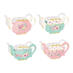 حفلة شاي - علبة زهور إبريق الشاي (8 قطع)