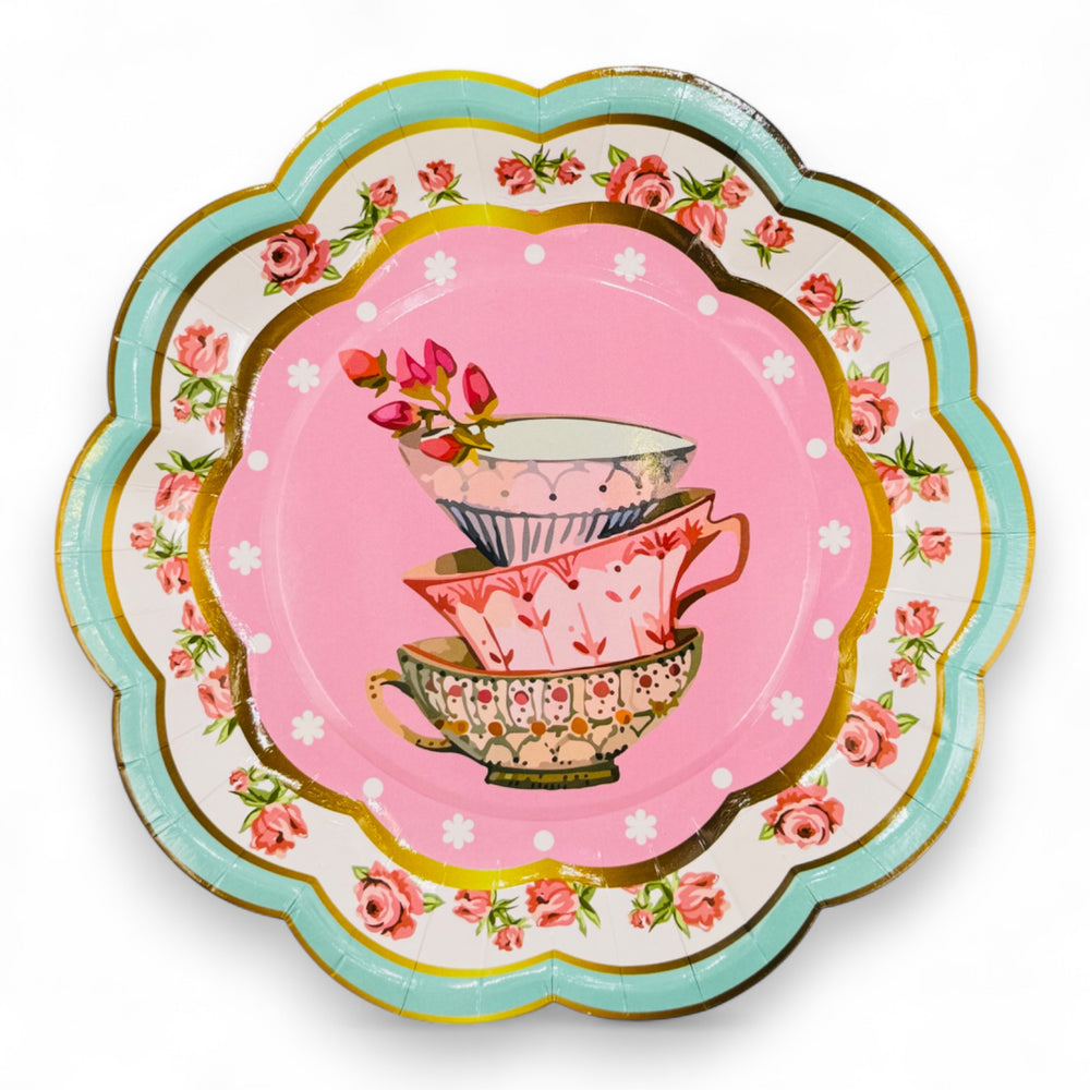 Tea Party 8Pcs Plates 7inch