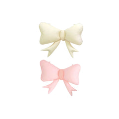 حفلة شاي - بالونات فيونكة باللونين الأبيض والوردي (4 قطع)