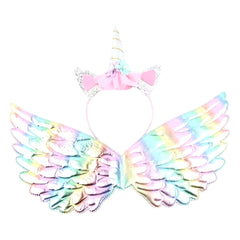 يونيكورن - أجنحة مع طوق للشعر (مجموعة واحدة)