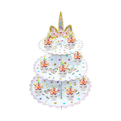 يونيكورن - حامل كب كيك (3 طبقات)