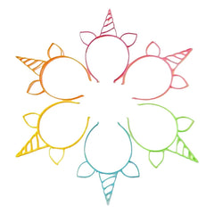 يونيكورن - طوق للشعر (8 قطع)