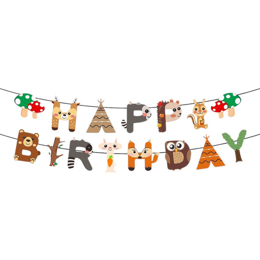 أصدقاء الغابة - لافتة "هابي بيرث داي"