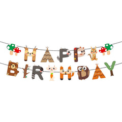 أصدقاء الغابة - لافتة "هابي بيرث داي"