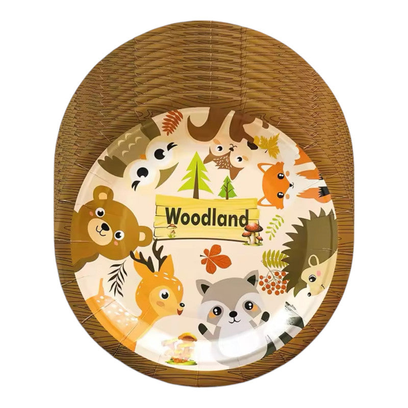 Woodland 8Pcs Plates 9inch