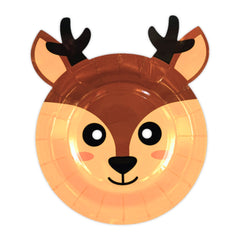 أصدقاء الغابة - أطباق على شكل حيوانات الغابة مقاس 7 بوصات (6 قطع)