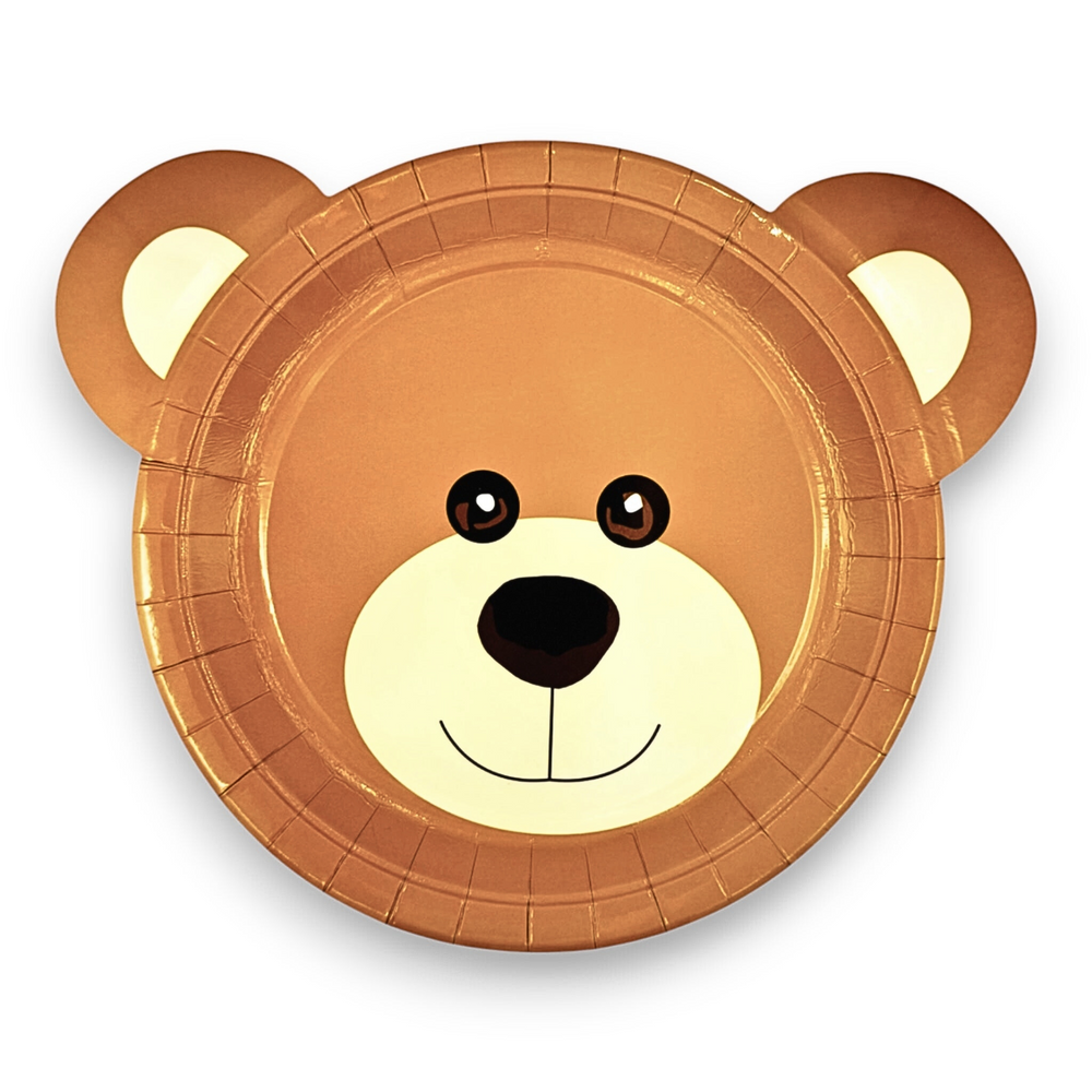 Woodland 8Pcs Bear Shaped Plates 9inch