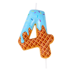 Pool party Ice Cream Number Candle