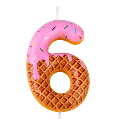 Pool party Ice Cream Number Candle